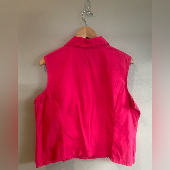 DISNEY Vintage Y2K Tigger Sleeveless Button Up Pink XL 100% Cotton - Picture 2 of 12